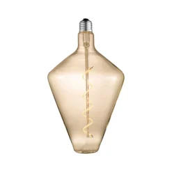 Lucande LED-pære, E27, Ø15 cm, 4 W, 2700 K, ravfarvet