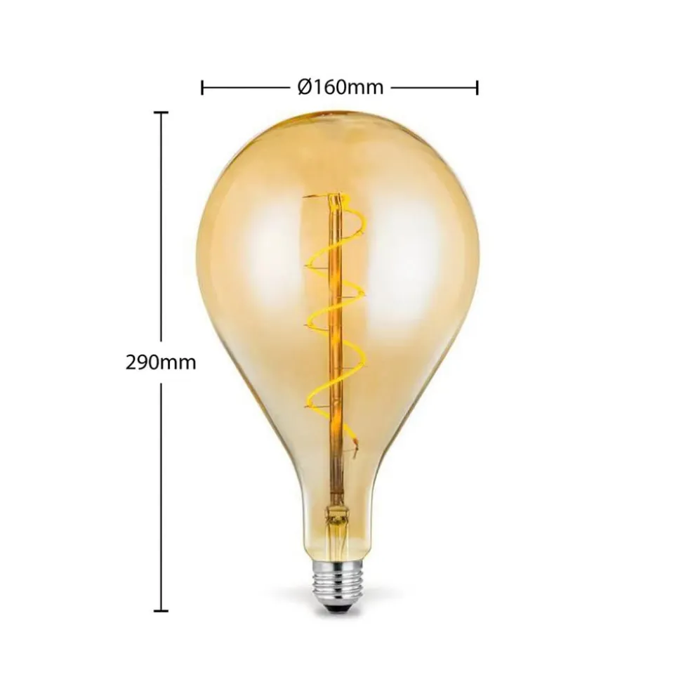 Lucande LED-pære E27 A160 4W 2.700K dæmpbar ravfarvet