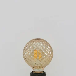 Lucande LED-pære E27 G95 4 W 2.700 K dæmp, ravgul