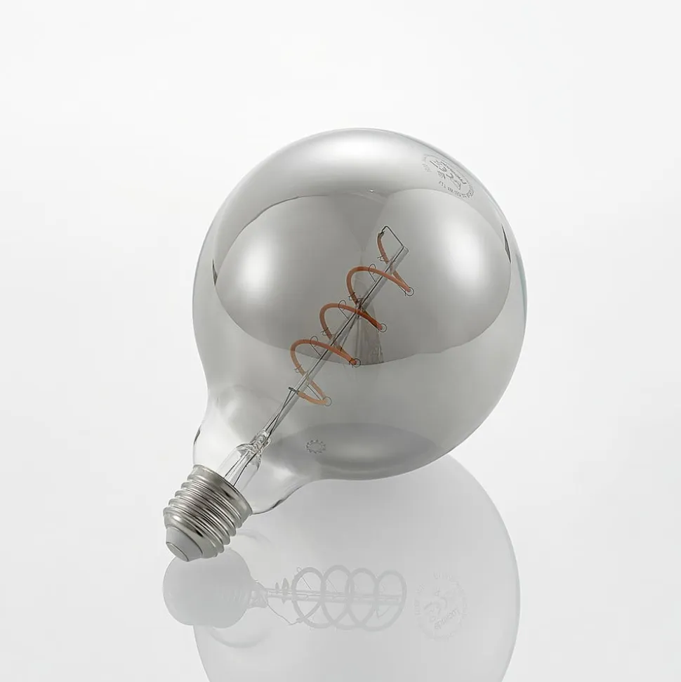 Lucande LED-pære E27 G125 4 W smoke 1.800 K dæmpbar
