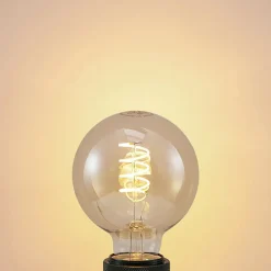 Lucande LED-pære E27 G95 4W 2.700 K dæmpbar ravfarvet