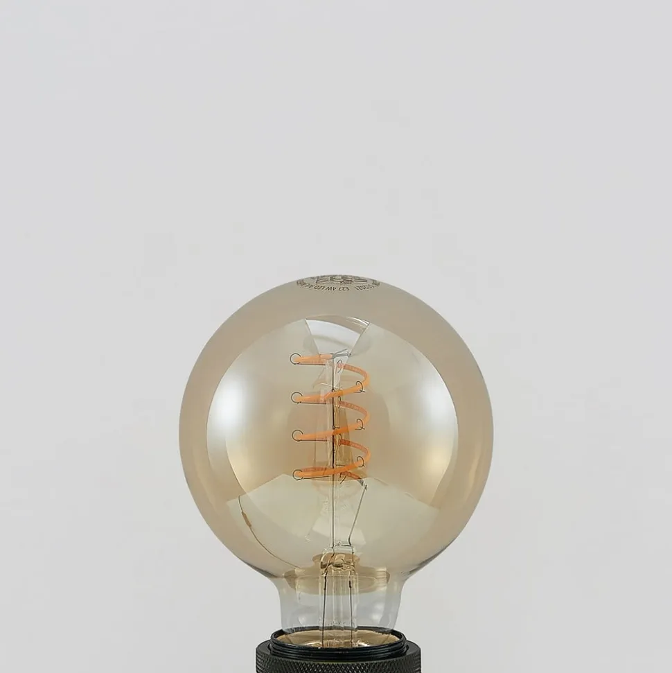 Lucande LED-pære E27 G95 4W 2.700 K dæmpbar ravfarvet