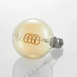 Lucande LED-pære E27 G95 4W 2.700 K dæmpbar ravfarvet