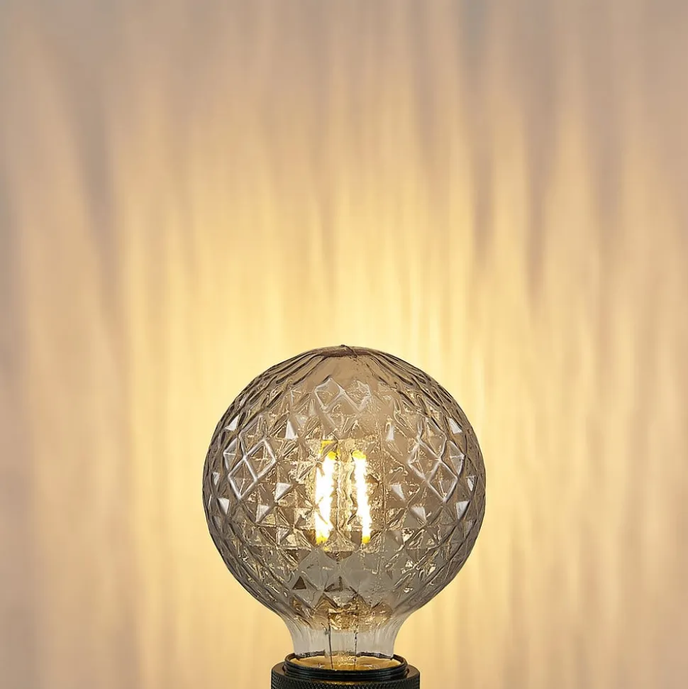 Lucande LED-pære E27 G95 4W 1.800K dæmpbar røg