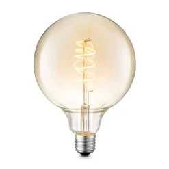Lucande LED-pære E27 G125 4W 2.700K dæmpbar ravfarvet