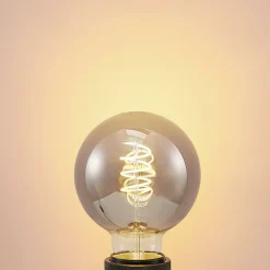 Lucande LED-pære E27 G95 4W smoke 1.800K dæmpbar