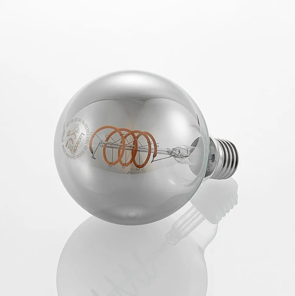 Lucande LED-pære E27 G95 4W smoke 1.800K dæmpbar