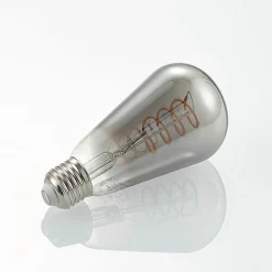 Lucande LED-pære E27 ST64 4W smoke 1.800 K dæmpbar
