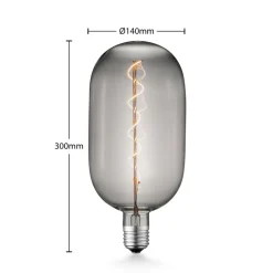 Lucande LED-pære E27 T140 4W 1.800K dæmpbar røgfarvet
