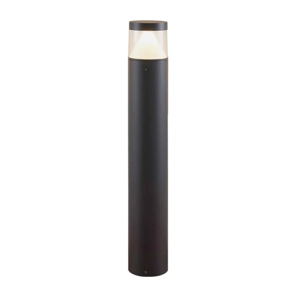 Lucande LED-pullert Darja, antracit, metal, 100 cm, IP54