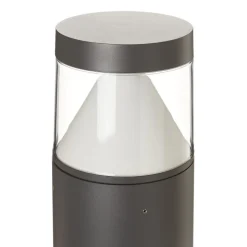 Lucande LED-pullert Darja, antracit, metal, 100 cm, IP54