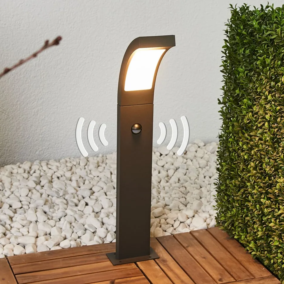Lucande LED-pullert Juvia, 60 cm, bevægelsessensor, IP54