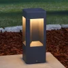 Lucande LED-sokkellampe Annika, antracit, metal, 30 cm
