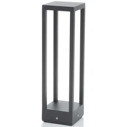 Lucande LED-sokkellampe Carlota, 50 cm, antracit, aluminium