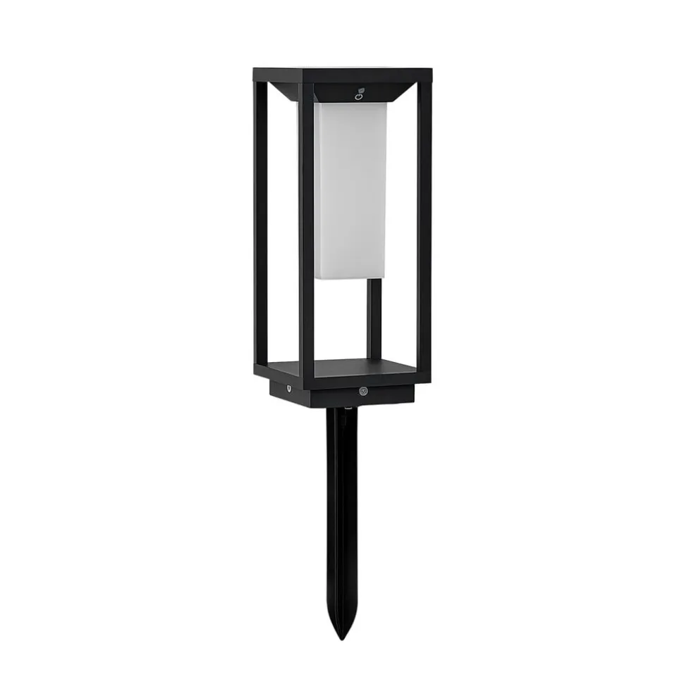 Lucande LED-sokkellampe Eliel, 34 cm, antracit, IP54