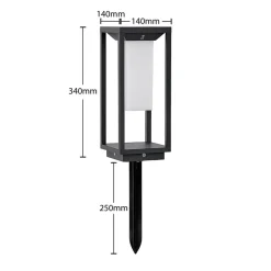 Lucande LED-sokkellampe Eliel, 34 cm, antracit, IP54