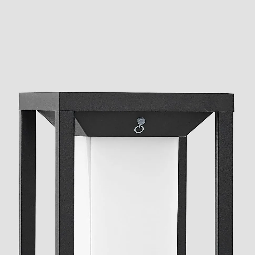 Lucande LED-sokkellampe Eliel, 34 cm, antracit, IP54