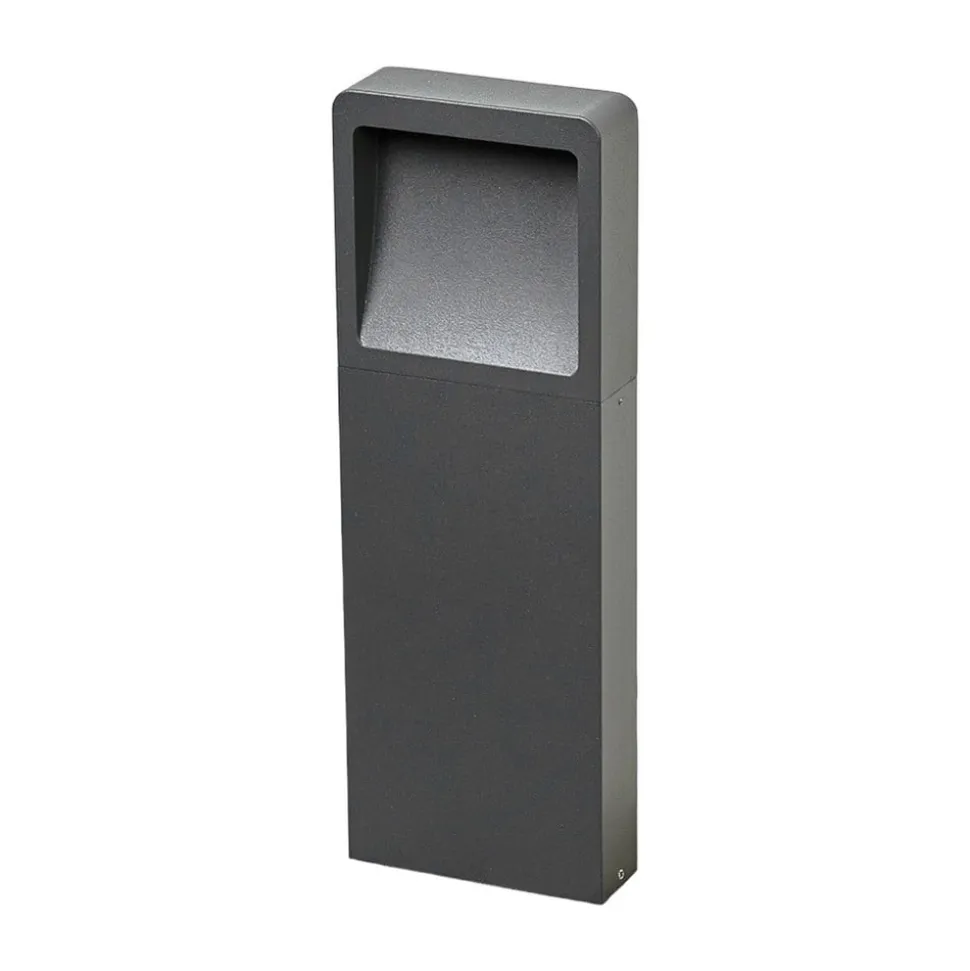 Lucande LED-sokkellampe Leya, 4 stk, 35cm, antracit, IP54