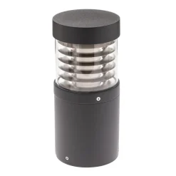 Lucande LED-sokkellampe Lucius, 27 cm, antracit, IP54