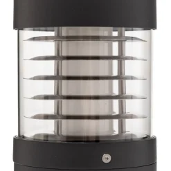 Lucande LED-sokkellampe Lucius, 27 cm, antracit, IP54