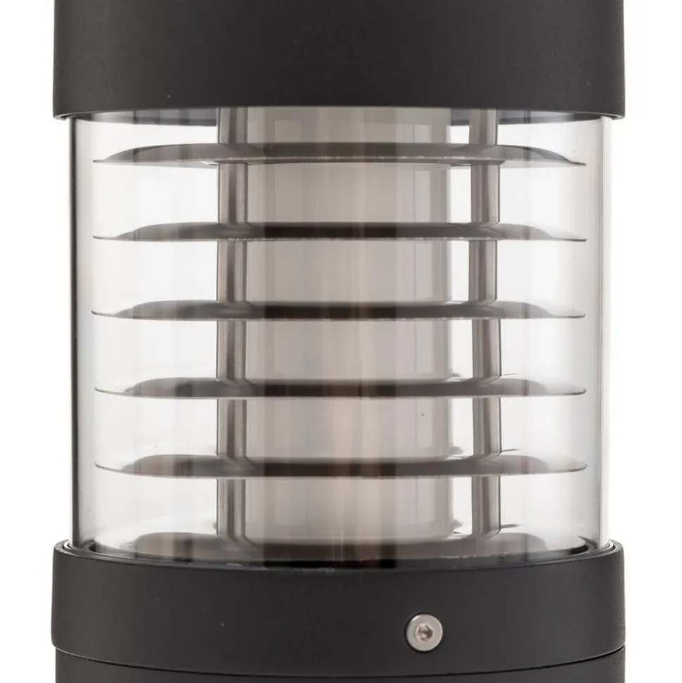 Lucande LED-sokkellampe Lucius, 27 cm, antracit, IP54