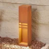 Lucande LED-sokkellampe Oxido, rustfarvet, cortenstål