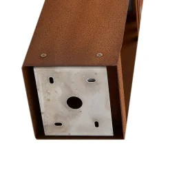 Lucande LED-sokkellampe Oxido, rustfarvet, cortenstål