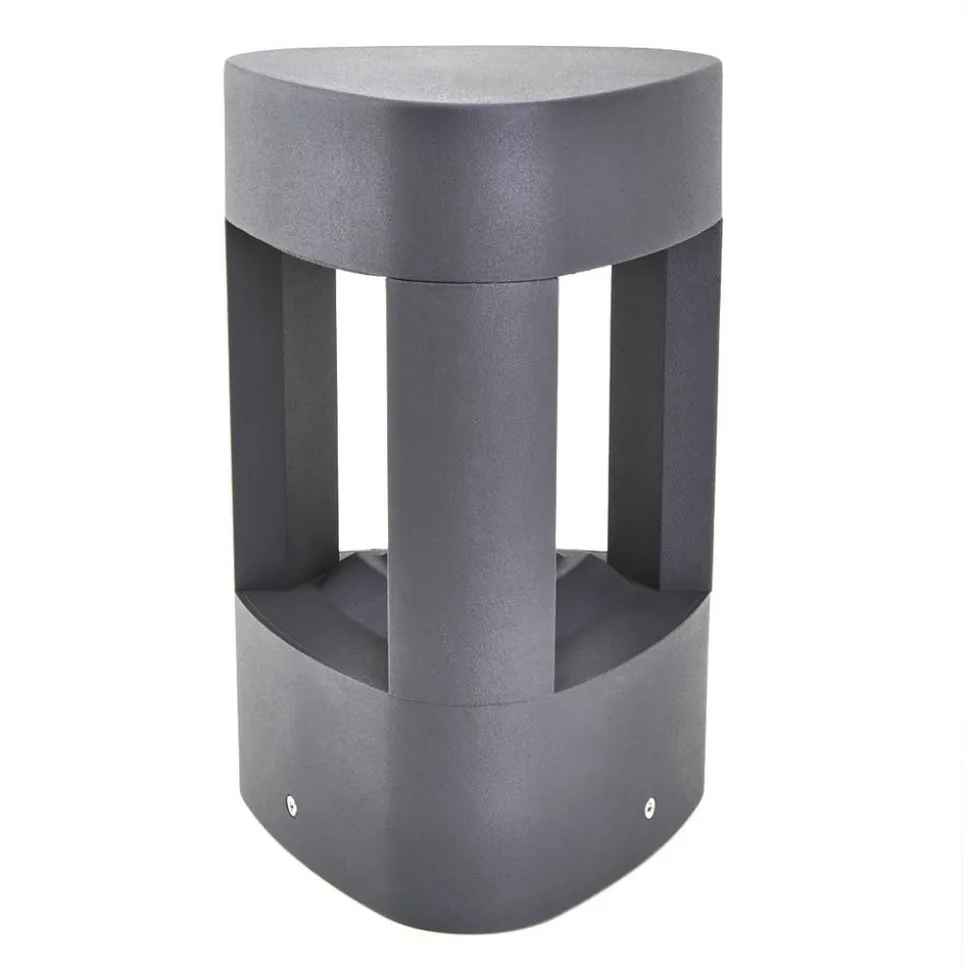 Lucande LED-sokkellampe Pirron, 20 cm, trekantet, IP54