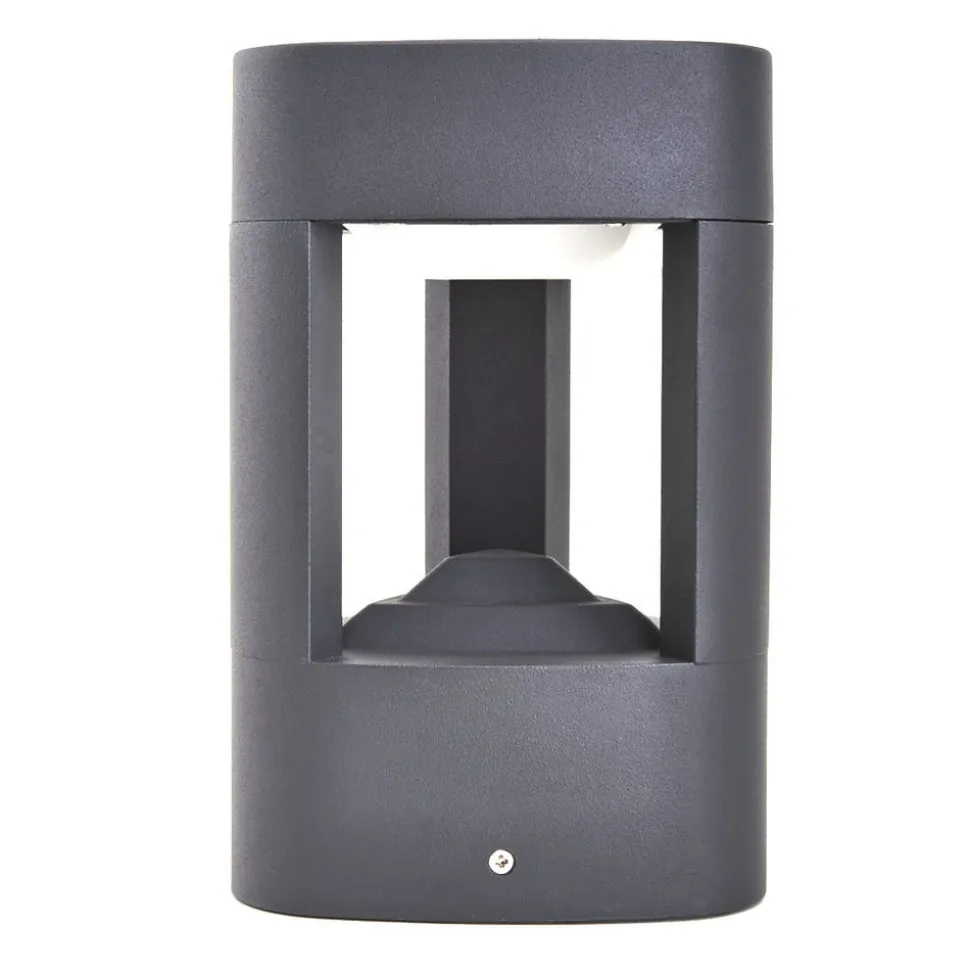 Lucande LED-sokkellampe Pirron, 20 cm, trekantet, IP54