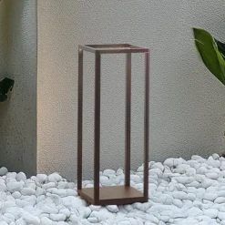 Lucande LED-sokkellampe Thorvid, højde 50 cm, sort