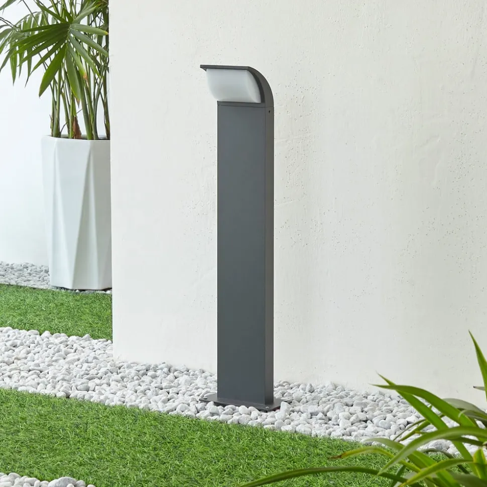 Lucande LED-sokkellampe Tinna, 60 cm, antracit, IP65