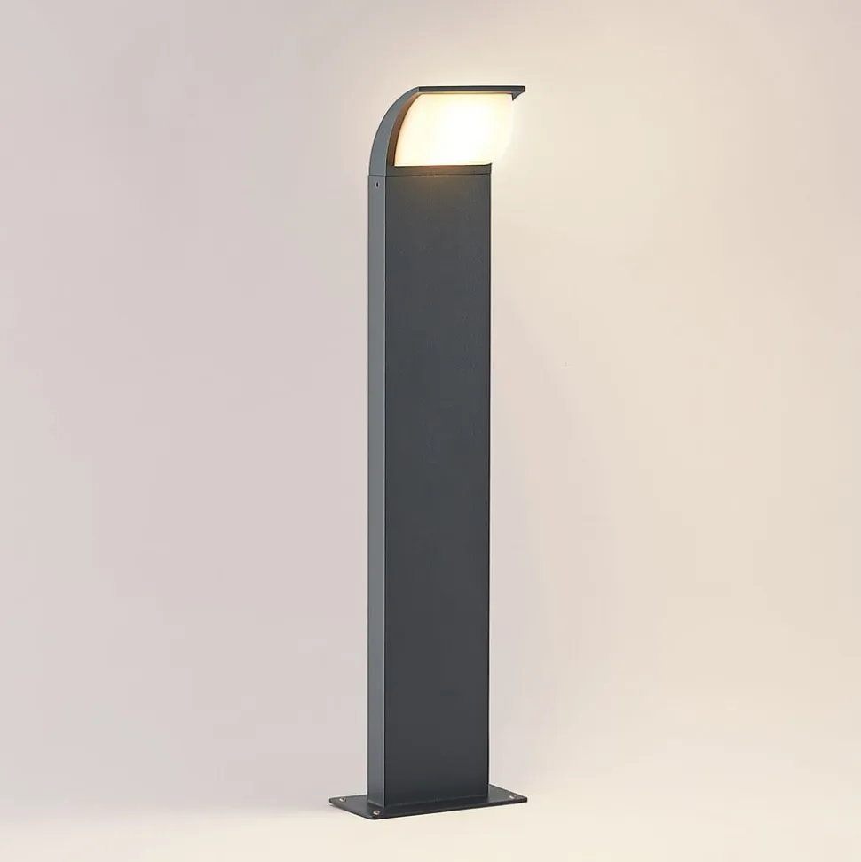 Lucande LED-sokkellampe Tinna, 60 cm, antracit, IP65