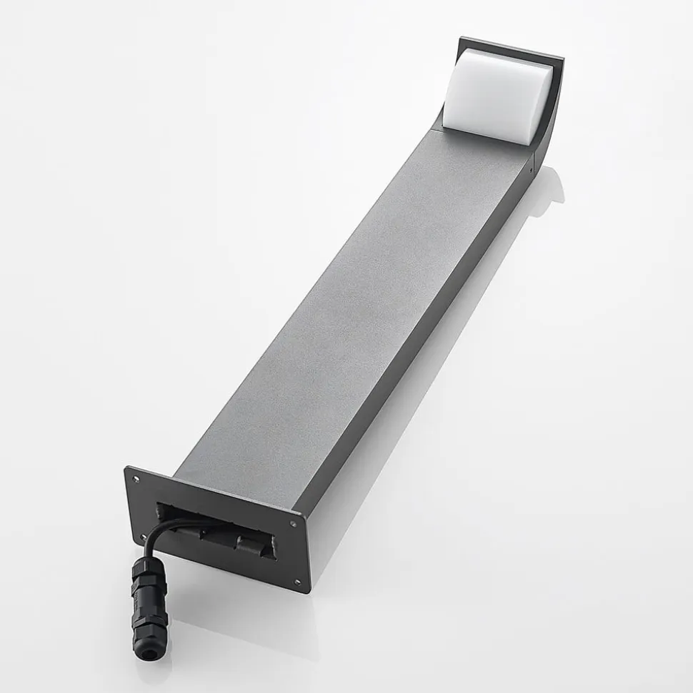 Lucande LED-sokkellampe Tinna, 60 cm, antracit, IP65