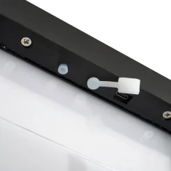 Lucande LED-solcellebordlampe Tilena, kantet, sort, dæmpbar