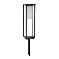 Lucande LED-solcellelampe Eliel, højde 50 cm, sort