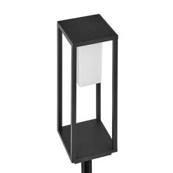 Lucande LED-solcellelampe Eliel, højde 50 cm, sort