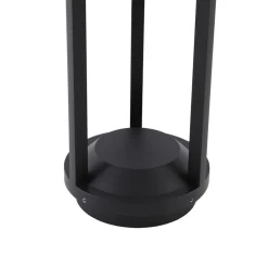 Lucande LED-solcellelampe Nilea, Ø 16 cm, sort, sensor