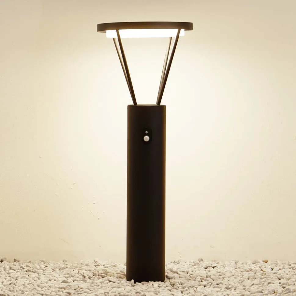 Lucande LED-solcellelampe Elario, 80 cm, CCT, sensor