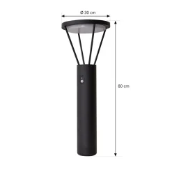 Lucande LED-solcellelampe Elario, 80 cm, CCT, sensor