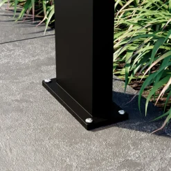 Lucande LED-solcellelampe Silvan, 60 cm, sensor, antracit