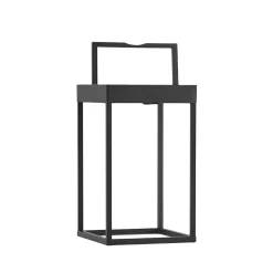 Lucande LED-solcellelampe Lynzy, 38 cm, sort, metal, IP65