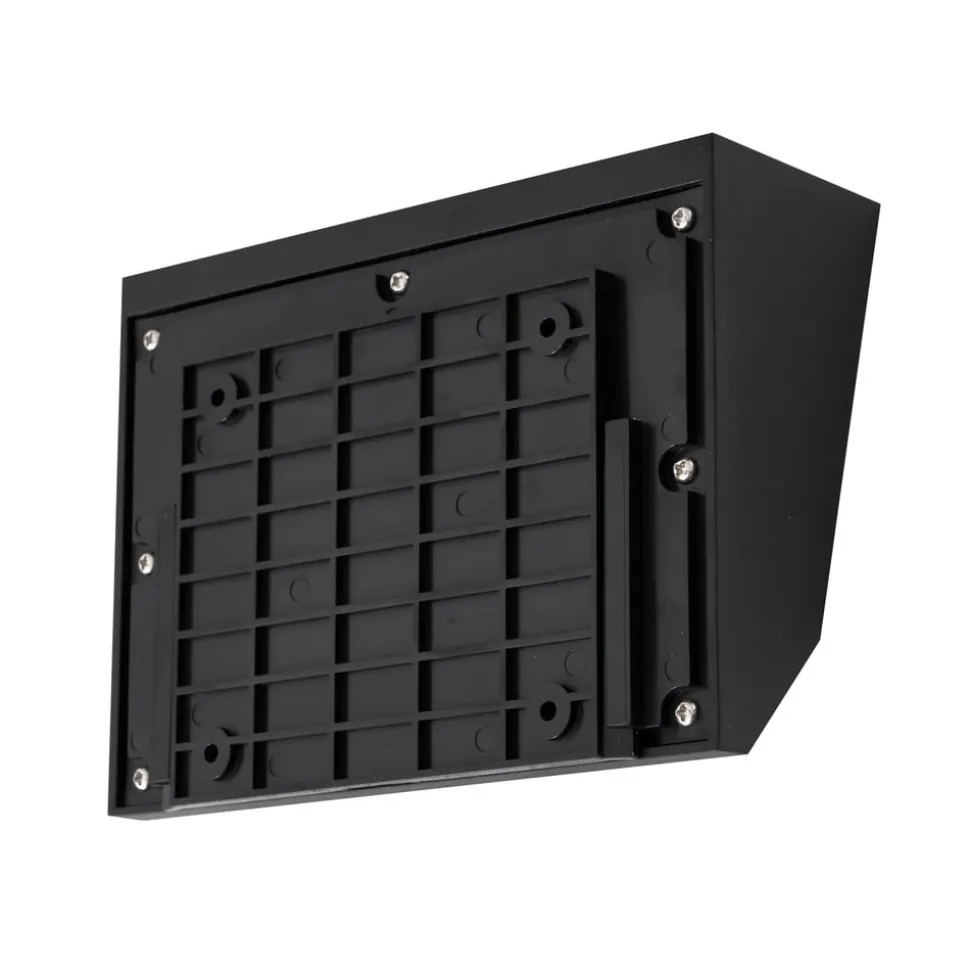 Lucande LED-solcellevægslampe Dava, 14 cm høj, aluminium, sensor