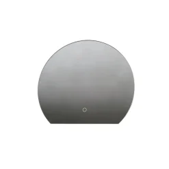 Lucande LED-spejl Celestiel, halvcirkelformet, CCT, Ø 50 cm