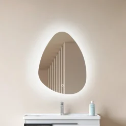Lucande LED-spejl Celestiel, dråbeformet, CCT, 60 cm