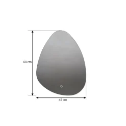 Lucande LED-spejl Celestiel, dråbeformet, CCT, 60 cm