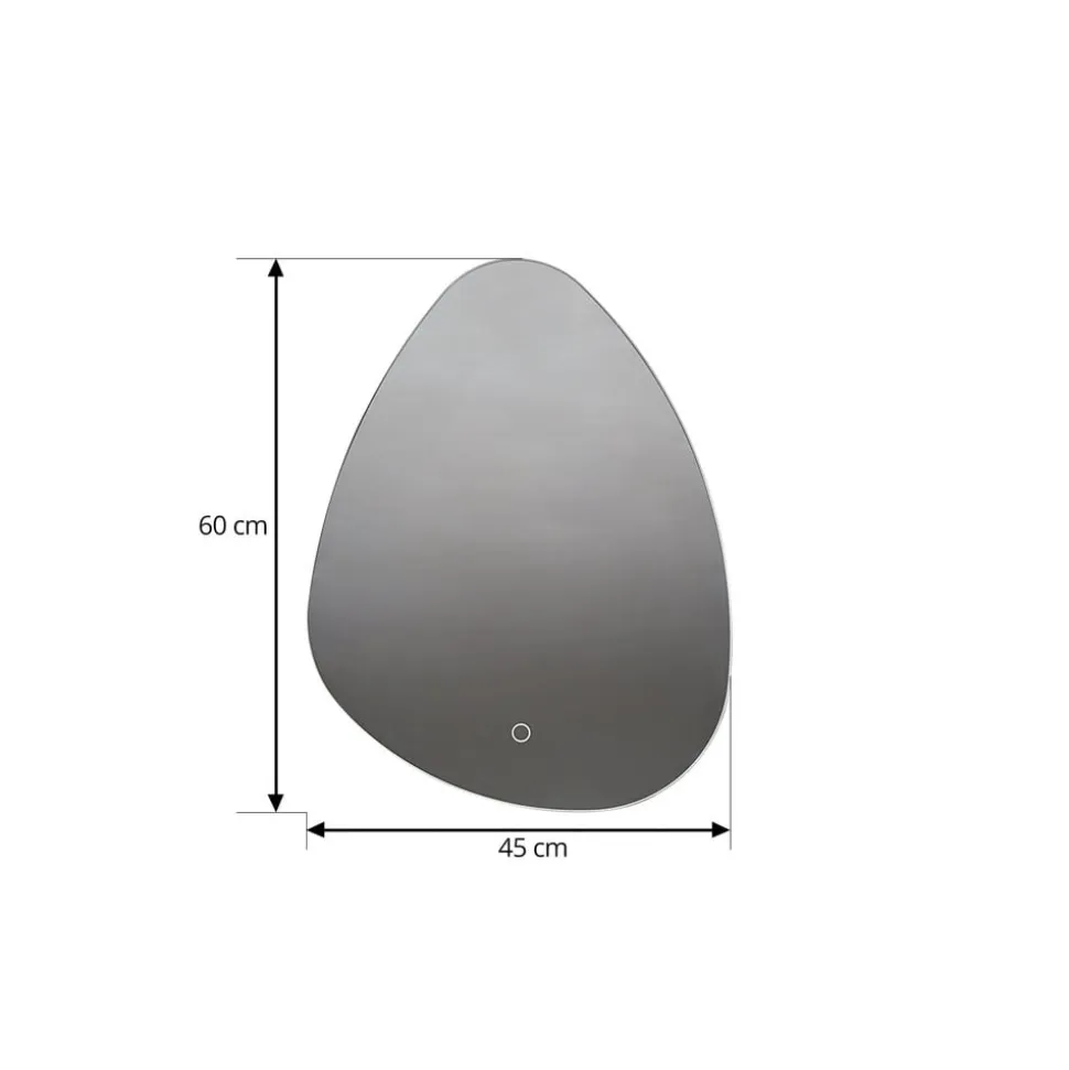 Lucande LED-spejl Celestiel, dråbeformet, CCT, 60 cm