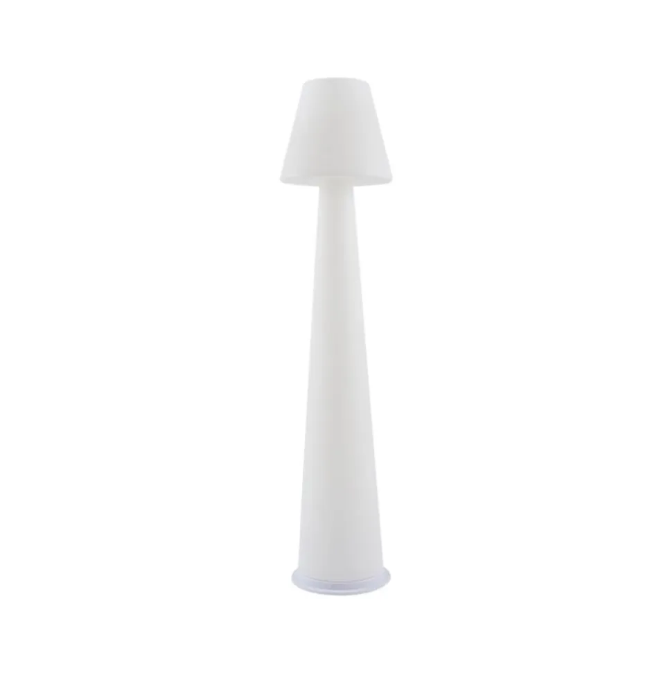 Lucande LED-terrasselampe Gauri, hvid, 153 cm, IP44