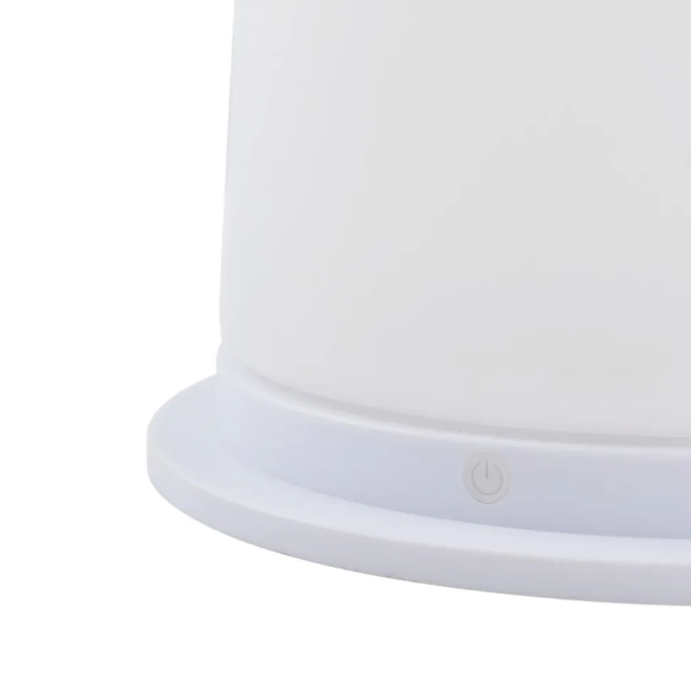 Lucande LED-terrasselampe Gauri, hvid, 153 cm, IP44