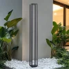 Lucande LED-udendørslampe Thorvid, højde 180 cm, sort