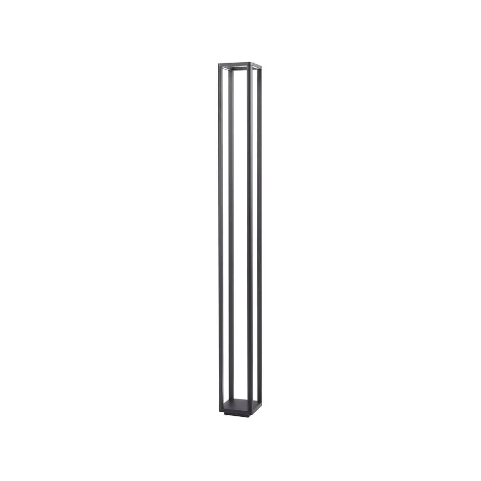 Lucande LED-udendørslampe Thorvid, højde 180 cm, sort